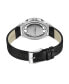 Men's Transparency Dial Black Genuine Leather Strap Watch 42mm