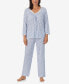 ფოტო #1 პროდუქტის Women's 3/4 Sleeve Long Pant Pajama Set, 2 Piece