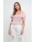 ფოტო #4 პროდუქტის Women's Smocked Top