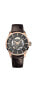 ფოტო #1 პროდუქტის Men's Swiss Automatic Multifort Skeleton Vertigo Brown Leather Strap Watch 42mm