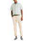 ფოტო #4 პროდუქტის Men's Slim Fit Navtech Plaid Short Sleeve Button-Front Shirt