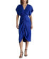 ფოტო #1 პროდუქტის Women's Aimee V-Neck Shirred-Front Dress