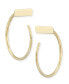 ფოტო #1 პროდუქტის Bar Hoop Earrings Set in 14k Gold