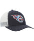 Фото #4 товара Big Boys and Girls Navy, White Tennessee Titans Adjustable Trucker Hat