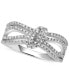 ფოტო #1 პროდუქტის Diamond Knot Statement Ring (1/6 ct. t.w.) in Sterling Silver