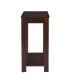 Фото #5 товара Wooden Charcoal Finish Chairside Table with Open Bottom Shelf