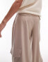 Topshop – Elegante Flanellhose in Beige meliert im Utility-Stil