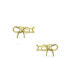ფოტო #3 პროდუქტის Simple Dainty Bow Ribbon Cartilage Ear Cuffs Clip Wrap Helix Earrings Pair Non Pierced Ear 14K Gold Plated.925 Sterling Silver