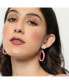 ფოტო #2 პროდუქტის Women's Pink Pastel Circular Drop Earrings