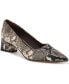 Grey Snake Print Faux Leather