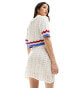 Фото #6 товара ASOS DESIGN knitted a line mini skirt in textured stitch in white