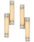 ფოტო #3 პროდუქტის Diamond Double Bar Stud Earrings (1/10 ct. t.w.) in Gold Vermeil, Created for Macy's