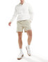 Another Influence 2 pack cotton twill chino shorts in navy & light stone