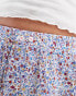 Free People ditsy floral boxer shorts in pink multi