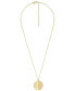 ფოტო #1 პროდუქტის Harlow Linear Texture Gold-Tone Stainless Steel Chain Necklace