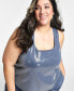 Trendy Plus Size Sequined Tank Top