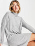 Фото #1 товара Vero Moda roll neck mini jumper dress in grey melange
