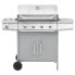 Фото #7 товара vidaXL Gasgrill 4+1 Brenner Silbern