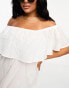 Simply Be bardot beach dress in white