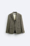 Viscose - linen check blazer