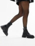 Фото #1 товара Topshop Wide Fit Louise chunky sock ankle boot in black