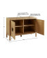 Фото #2 товара 2 Door Accent Cabinet With Adjustable Shelves