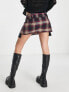 Фото #2 товара ASOS DESIGN Petite mini kilt skirt in burgundy check