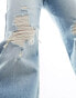 River Island – Gerade geschnittene Jeans in verwaschenem Hellblau