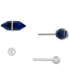 2-Pc. Set Lapis Stone & Polished Ball Stud Earrings in Sterling Silver, Created for Macy's