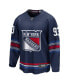 Фото #3 товара Men's Mika Zibanejad Navy New York Rangers Alternate Premier Breakaway Player Jersey