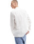 Lacoste long sleeve linen shirt in white