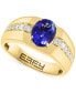 ფოტო #1 პროდუქტის EFFY® Men's Tanzanite (1-3/4 ct. t.w.) & Diamond (1/3 ct. t.w.) Ring in 14k Gold