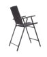 Фото #8 товара Высокий стул раскладной из ротанга Costway 4 шт. (внутренний и наружный)