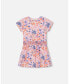 Girl Organic Cotton Dress Lavender Printed Fields Flowers - Toddler Child