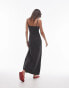 Topshop premium super soft square neck cami midi dress in black Черный, XS - EU 32-34 - фото #2