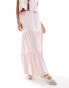 Miss Selfridge linen maxi skirt in pink Розовый, S - EU 36-38 - фото #2