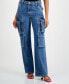 ფოტო #1 პროდუქტის Women's Kori High-Rise Cargo Denim Jeans