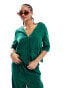 Фото #2 товара Nobody's Child Bobbie linen shirt co-ord in green