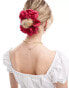 SUI AVA oversized hair scrunchie in red