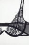 Underwire lace bra