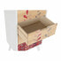 Фото #4 товара Тумба с ящиками DKD Home Decor Натуральный древесина каучукового дерева Белый Тёмно Бордовый Древесина павловнии (40 x 30 x 78 c