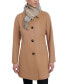 ფოტო #1 პროდუქტის Women's Single-Breasted Peacoat & Scarf