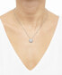 ფოტო #2 პროდუქტის Lab Grown Diamond Double Halo Pendant Necklace (1-1/2 ct. t.w.) in 14k White Gold, 16" + 2" extender