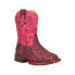 Roper Wild Cat Glitter Square Toe Cowboy Toddler Girls Pink Casual Boots 09-017