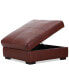 Фото #7 товара CLOSEOUT! Thaniel 44" Leather Storage Ottoman, Created for Macy's