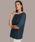 Фото #3 товара Women's Mini-Sequin Short-Sleeve Sweater