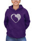 Фото #1 товара Women's Dog Heart Word Art Hooded Sweatshirt