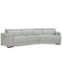 Фото #3 товара CLOSEOUT! Jenneth 3-Pc. Leather Sofa with 1 Power Motion Recliner and Cuddler, Created for Macy's