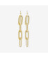 Flat Chain Drop Earrings Gold