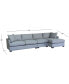 Фото #11 товара Nightford 146" 3-Pc. Fabric Chaise Sectional, Created for Macy's